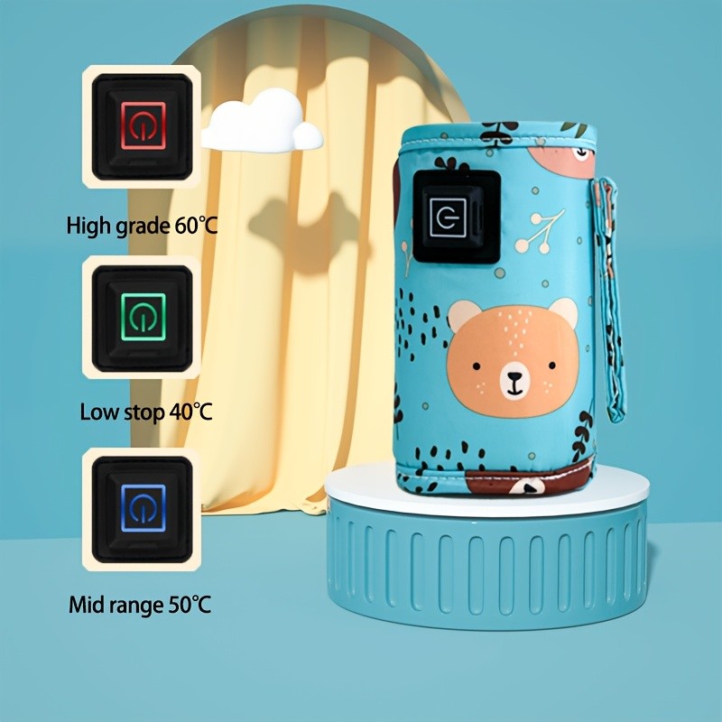 Aquecedor de garrafa portátil alimentado por USB, bolsa isolada para carrinho de