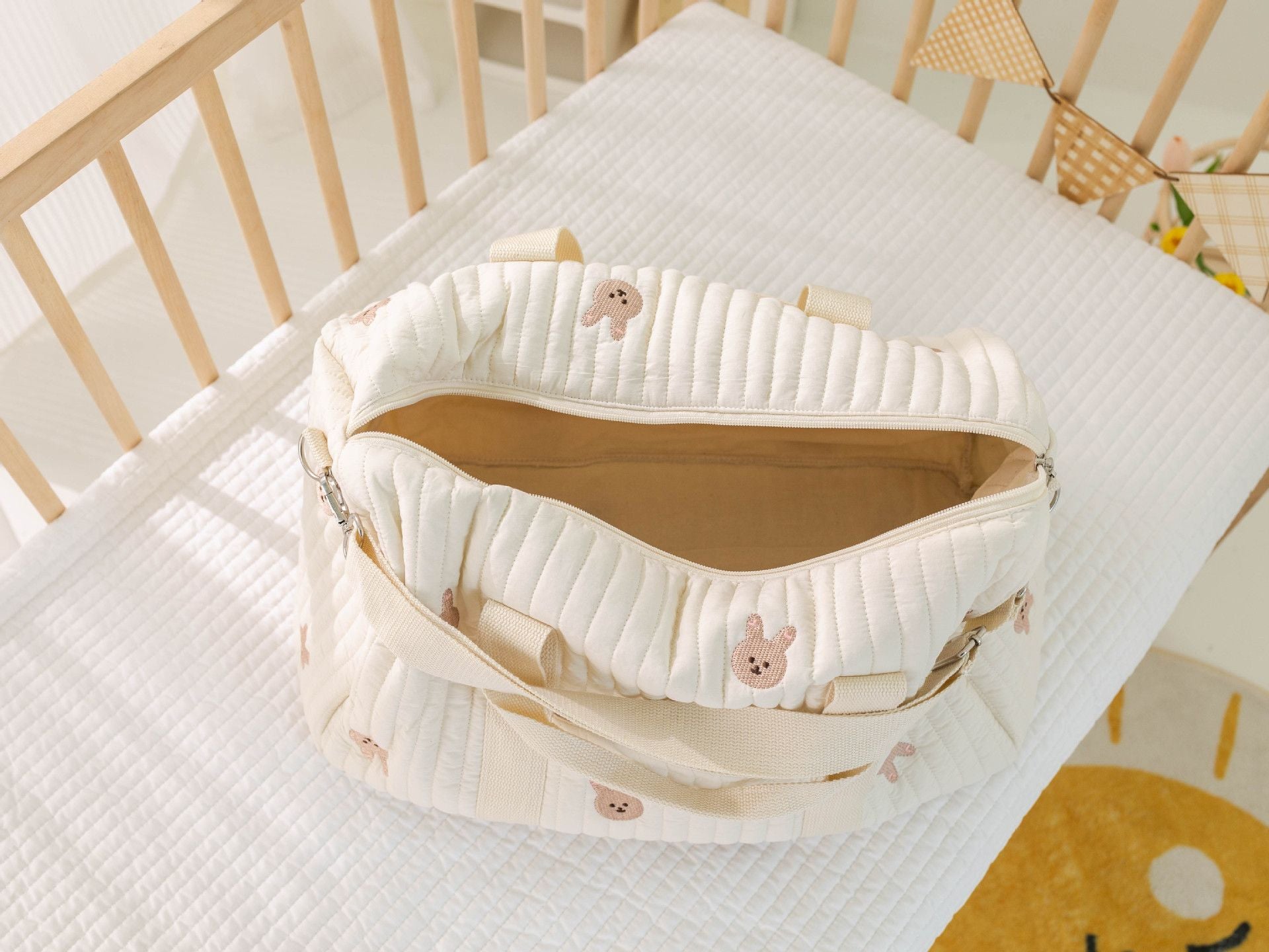 Saco de mamãe urso pacote de maternidade saco de fraldas do bebê carrinho organi