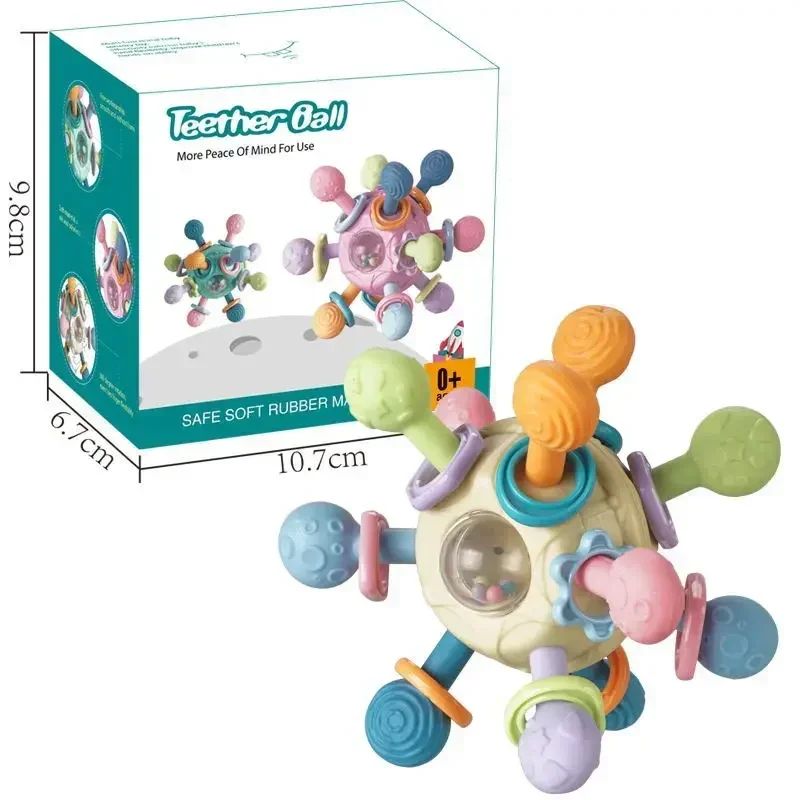 Mordedor de silicone para bebê de  0-12 meses