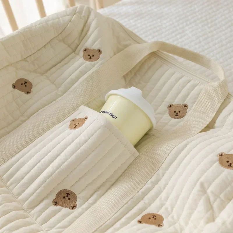 Saco de mamãe urso pacote de maternidade saco de fraldas do bebê carrinho organi