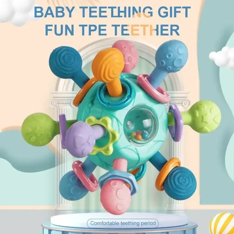Mordedor de silicone para bebê de  0-12 meses