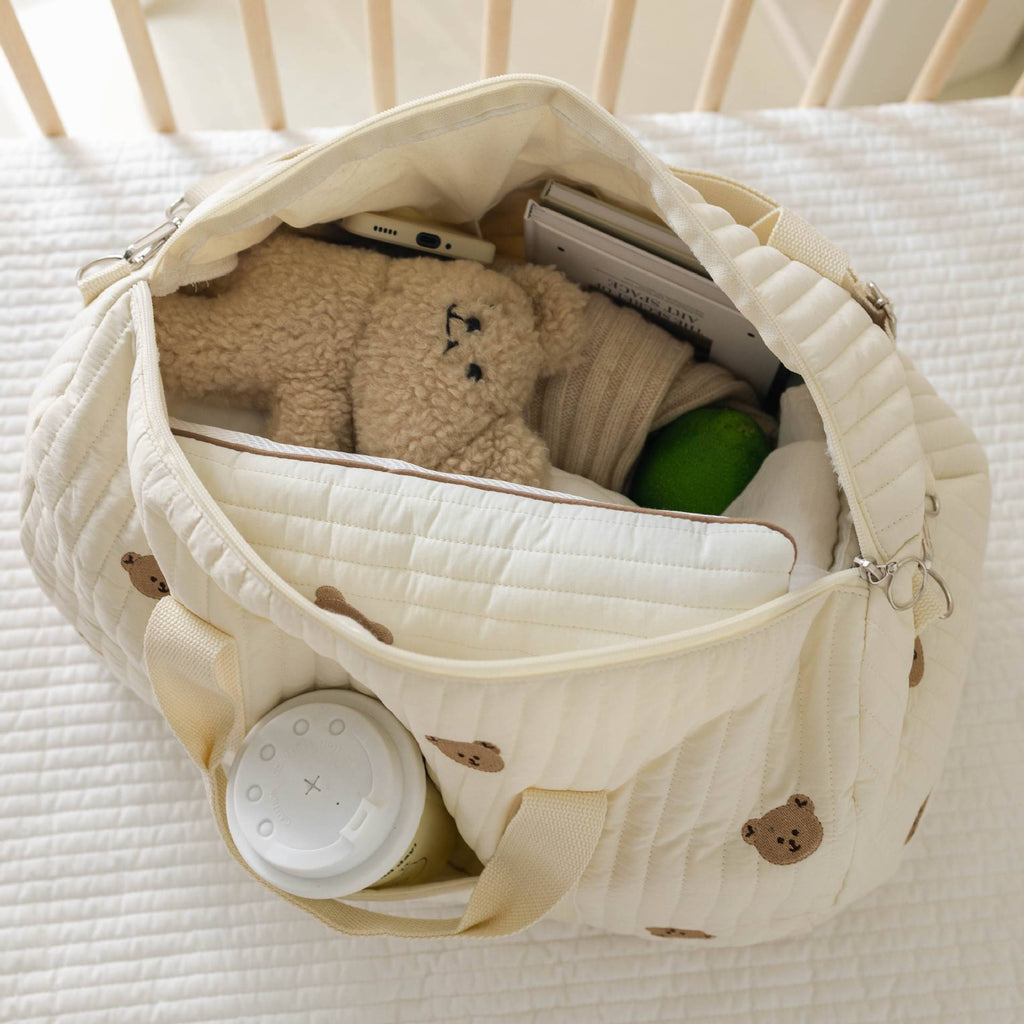 Saco de mamãe urso pacote de maternidade saco de fraldas do bebê carrinho organi