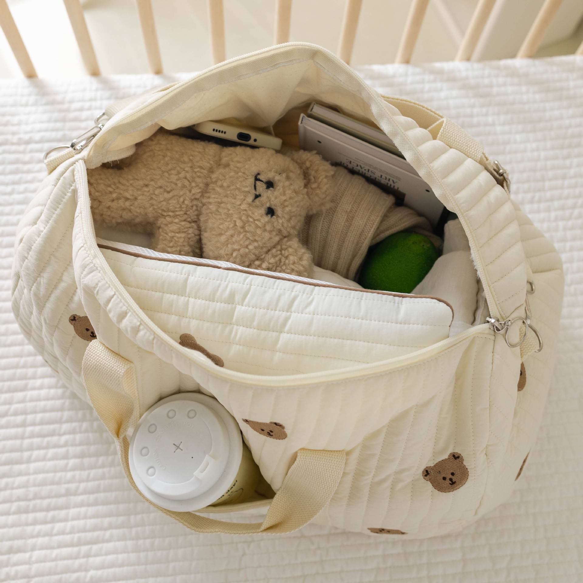 Saco de mamãe urso pacote de maternidade saco de fraldas do bebê carrinho organi